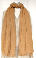 sjaal XL visgraat merino wol 11- abrikoos oranje
