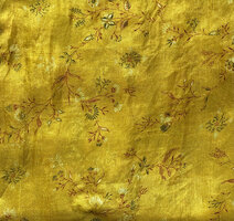 sjaal smal zijde print 2- goud