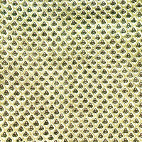 sjaal smal zijde print 5- olijgroen/pastelgeel