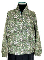 jasje/bomberjack vintage kantha met etnic  Bagru print-4- groen/beige/blauw