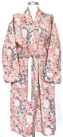  ochtendjas/kimono quilted katoen 2- roze/groen