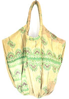 buideltas-shopper XL vintage quilt 4- geel/groen