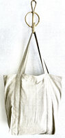 tote bag/tas katoen handloom 4- zandbeige gemeleerd