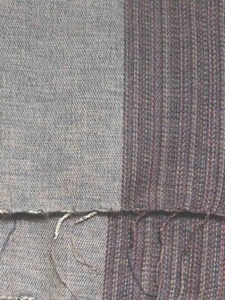 sjaal/omslagdoek mixed wool-sierrand - warm grey