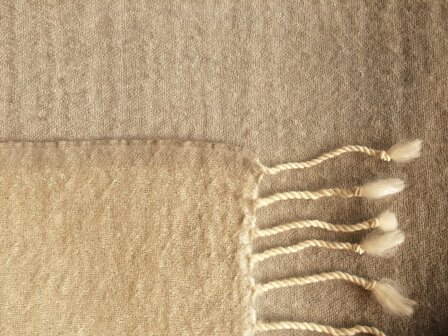 deken reversible wol 2 -taupe duo tone