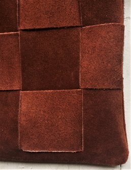  tasje gevlochten suede 3- rood