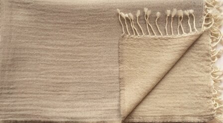 deken reversible wol 2 -taupe duo tone