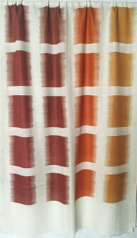 sjaal merino wol- colour block roest/bruin/brique/oker