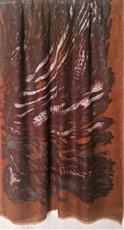 sjaal merino wol- fantasy forest bruin