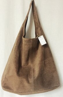  tas tote bag met etui suede 2 -camel