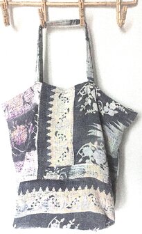 tas shopper/ tote bag XL vintage kantha stof -1