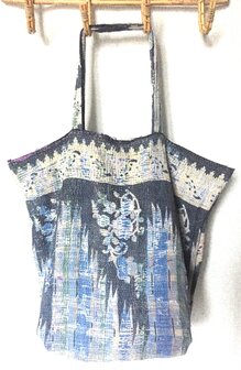 tas shopper/ tote bag XL vintage kantha stof -1