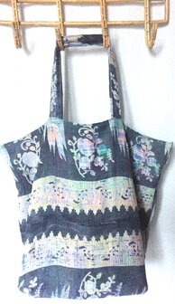 tas shopper/ tote bag XL vintage kantha stof -1