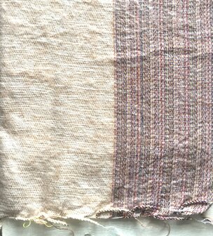 sjaal/omslagdoek mixed wool-sierrand - warm sand