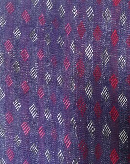  quilt kantha vintage katoen 4-roos op zwart/ ruitborduur