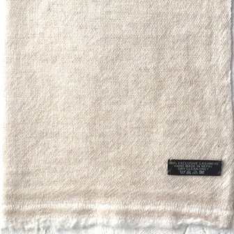 sjaal cashmere -naturel melange 4- zand/l.grijs/off-white