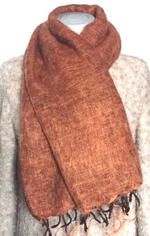 sjaal/omslagdoek mixed wool - amber