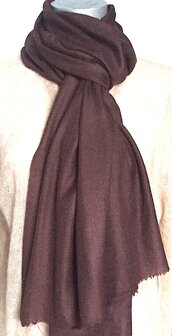sjaal merino wol diamond weave 6-choco bruin