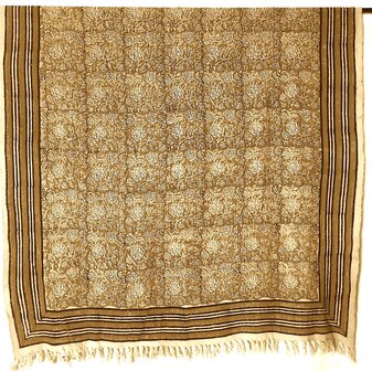 plaid handwoven bagru print oker