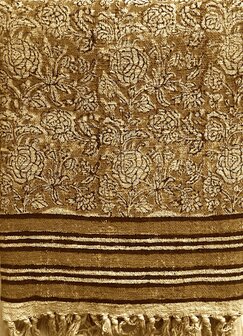 plaid handwoven bagru print oker