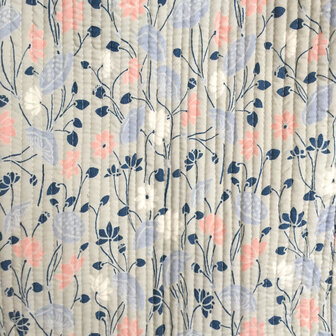  kimono quilted katoen -  6 pastelblauw/roze