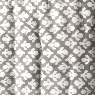 deken quilt eenpersoons reversible blockprint 12- oud paars/grijs-wit