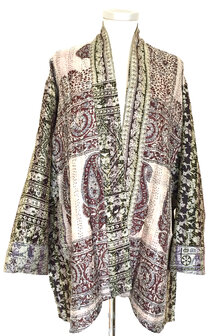 jacket kantha oversized recycled silk 9- ornamental paisley 