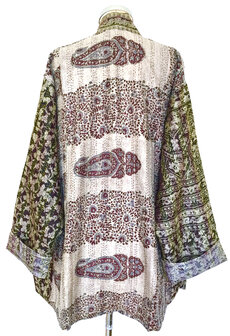 jacket kantha oversized recycled silk 9- ornamental paisley 
