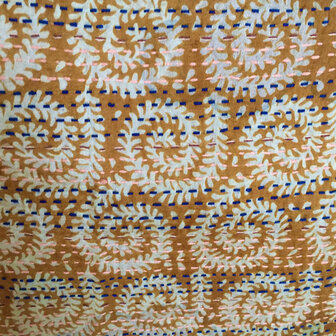 VERKOCHT- jacket kantha oversized recycled silk 10- spirals and leaves