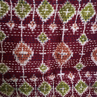 VERKOCHT- jacket kantha oversized recycled silk 11- kelim