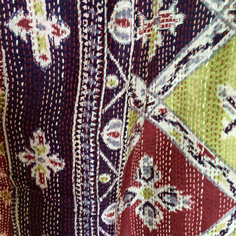 VERKOCHT- jacket kantha oversized recycled silk 11- kelim