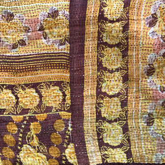 tas shopper XL vintage quilt 3- paars/oranje