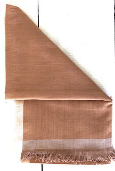  hammam/stranddoek gem&ecirc;leerd 8- terra/wit