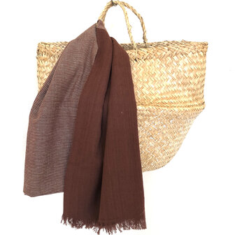 hammam/stranddoek gem&ecirc;leerd 10- stripy brown