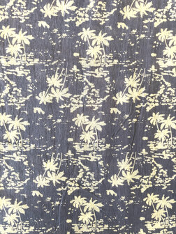 sjaal katoen print 9- lavendel blauw