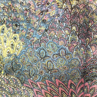 sjaal chiffon viscose met print 9- multicolor paisley