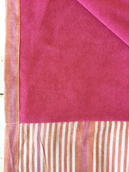 handdoek met badstof 4- roze