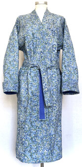  kimono quilted katoen -  11 blauw/groen/wit