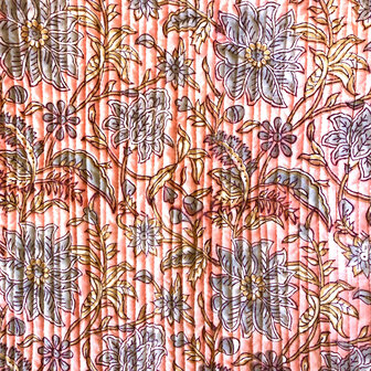  kimono quilted katoen -  12 roze/lavendelblauw