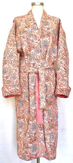  kimono quilted katoen -  12 roze/lavendelblauw