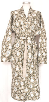  kimono quilted katoen -  13- zandgeel/d.groen 