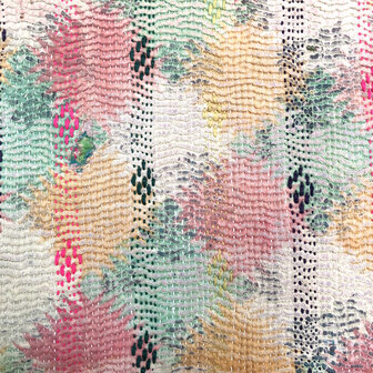VERKOCHT-  quilt kantha vintage katoen 11- multi colour