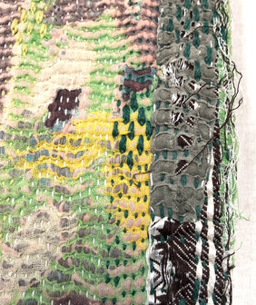 VERKOCHT-  quilt kantha vintage katoen 11- multi colour