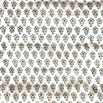 deken quilt eenpersoons reversible blockprint 14- zeegroen/d.groen