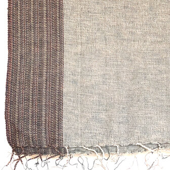 sjaal/omslagdoek mixed wool-sierrand - warm grey