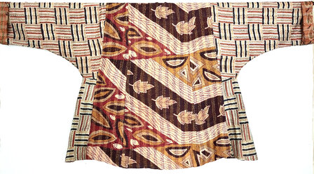 jacket reversible kantha oversized recycled silk 2- autumn d.rood-bruin