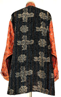 jacket reversible kantha oversized recycled silk 3- black circle-roestrood