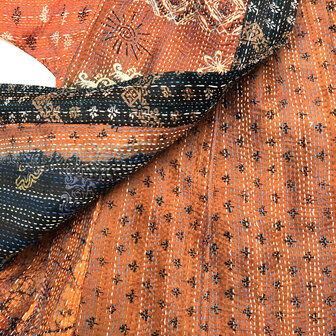 jacket reversible kantha oversized recycled silk 3- black circle-roestrood