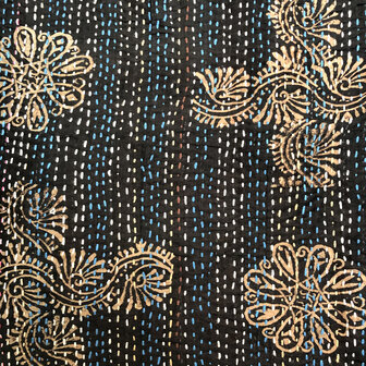 jacket reversible kantha oversized recycled silk 3- black circle-roestrood