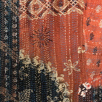 jacket reversible kantha oversized recycled silk 3- black circle-roestrood